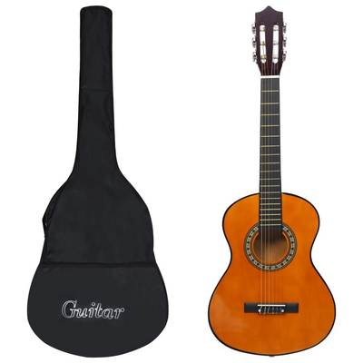 1/2 Size Classical Guitar with Carry Bag – Beginner & Travel Acoustic Guitar (Natural Finish)