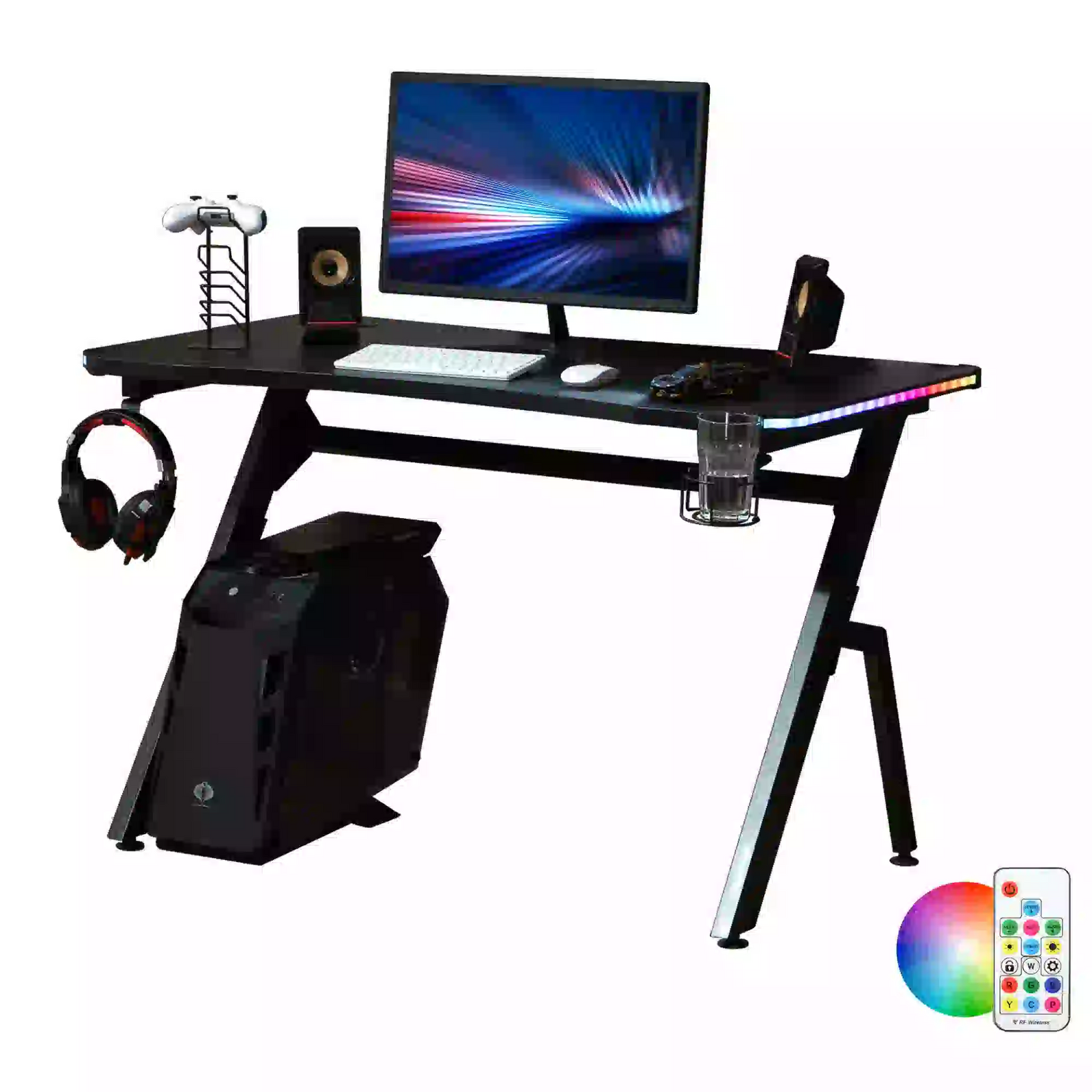 HOMCOM Racing Style RGB Desk