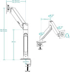 Arctic X1-3D Single Gas Spring Monitor Arm – Up to 40″ Monitors / 43″ Ultrawide, 180° Swivel, 360° Rotation